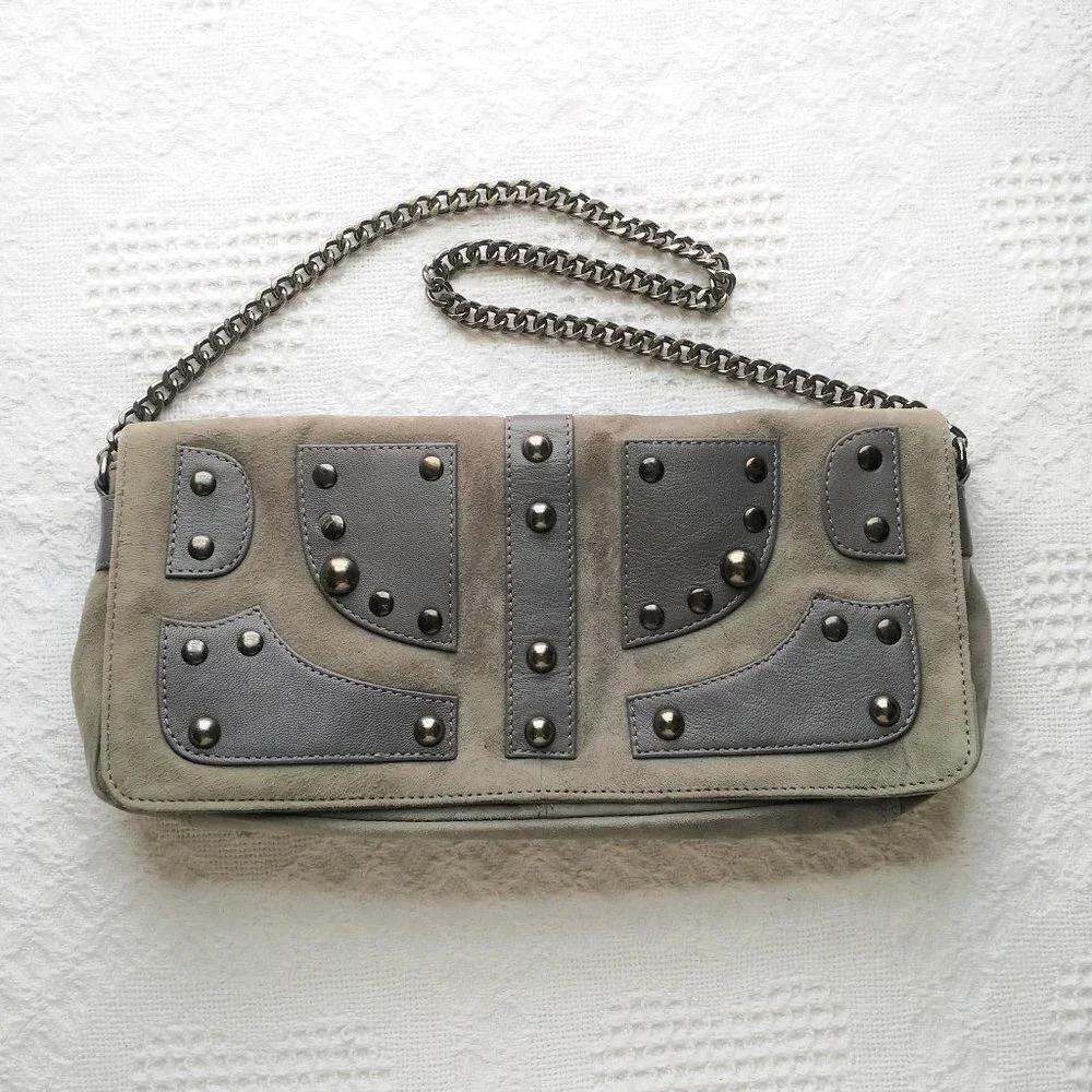 Leather Studded Shoulder Bag‎